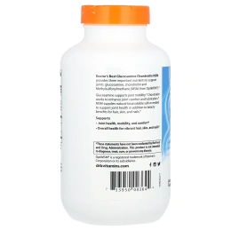 Doctor's Best Глюкозамин Хондроитин MSM с OptiMSM, 360 растительных капсул